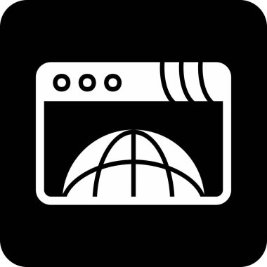 tarayıcı web simgesi, vektör illüstrasyonu