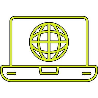 İnternet web simgesi basit illüstrasyon 