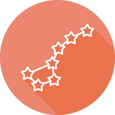 Yıldız simgesi, Takımyıldızı 'nın vektör illüstrasyonu                