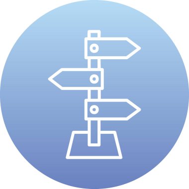 yön işareti simgesi, vektör illüstrasyonu 