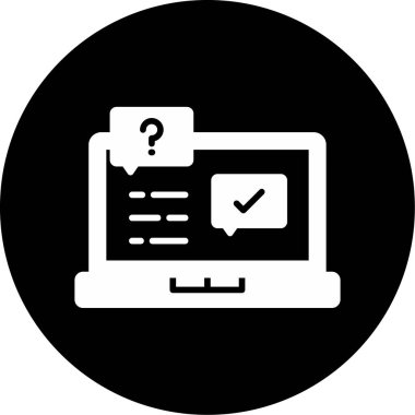 Quiz web simgesi vektör illüstrasyonu