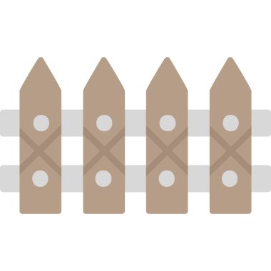 çit web simgesi, vektör çizim