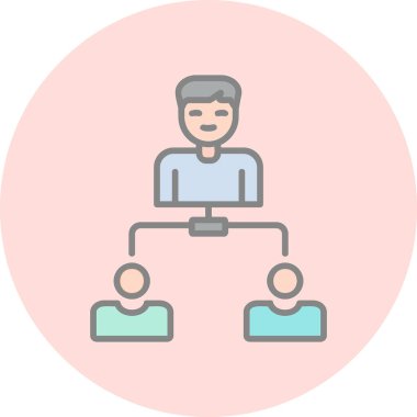 Hiyerarşi web simgesi basit illüstrasyon