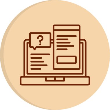 Quiz web simgesi vektör illüstrasyonu