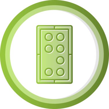 Düğme simgesi ögesinin vektör illüstrasyonu 