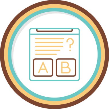 Quiz web simgesi vektör illüstrasyonu
