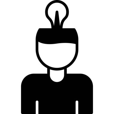 Modern Yaratıcı Düşünce simgesinin vektör çizimi            