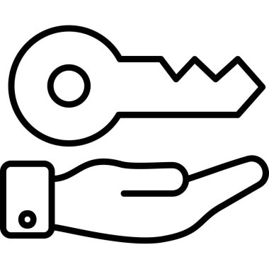 Anahtar Simgesi Basit Vektör İllüstrasyonu