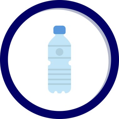 Su şişesi. Web simgesi basit illüstrasyon