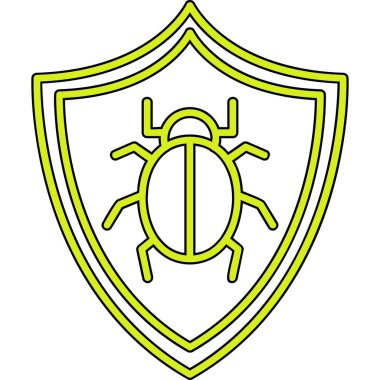 Antivirüs web simgesi, vektör çizimi