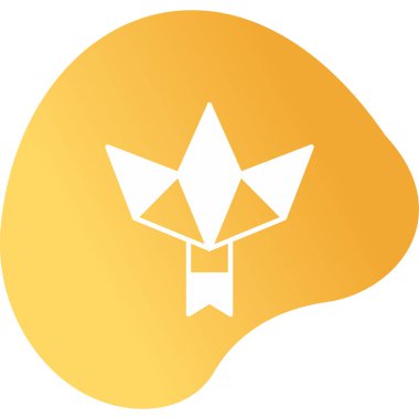 Geometrik yapraklar. Web simgesi basit illüstrasyon