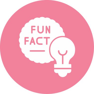 Eğlenceli Gerçekler konuşma balonu web simgesi, vektör illüstrasyonu