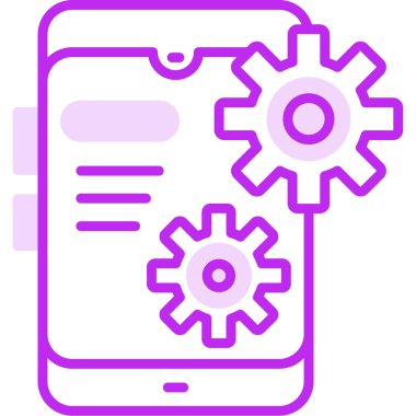 Mobil Ayarlar ikon vektör çizimi