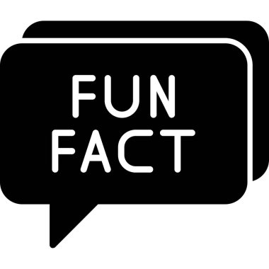 Eğlenceli Gerçekler konuşma balonu web simgesi, vektör illüstrasyonu