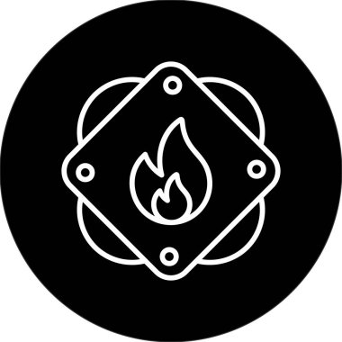 ateş Ağı simgesi basit illüstrasyon 