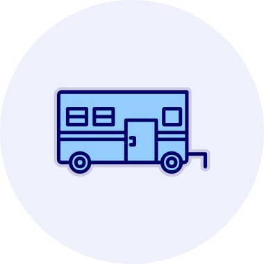 Camper van simge vektör çizim