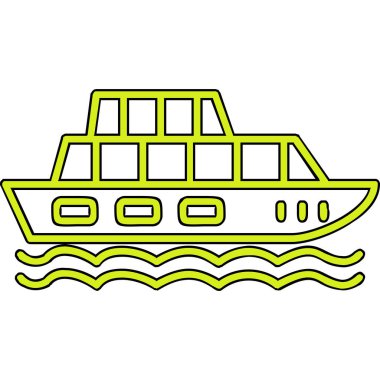 Yolcu gemisi. Web simgesi basit illüstrasyon