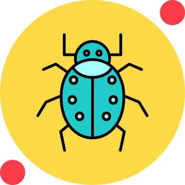 Böcek. Web simgesi basit illüstrasyon 