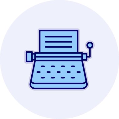 Daktilo. Web simgesi basit illüstrasyon 