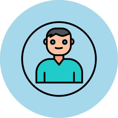 Kullanıcı Hesabı web simgesi basit illüstrasyon