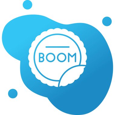 Boom web simgesi, vektör illüstrasyonu