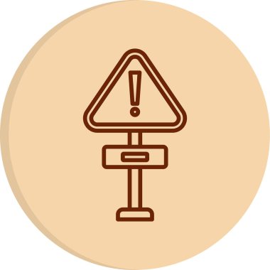 dikkat yol işareti simgesi vektör biçiminde