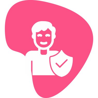 Bir Güven Adamı simgesinin vektör illüstrasyonu  