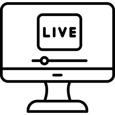 Yaşa. Web simgesi basit bir illüstrasyon. Ben...