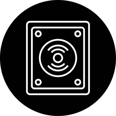 Acil Düğme Web simgesi, vektör illüstrasyonu  