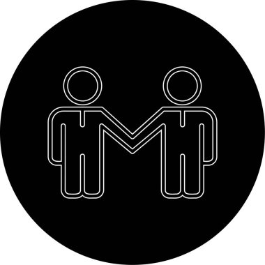 Ortaklık web simgesi basit illüstrasyon