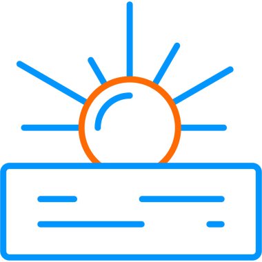 SunRise web simgesi, vektör illüstrasyonu