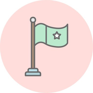 bayrak web simgesi, vektör illüstrasyonu 