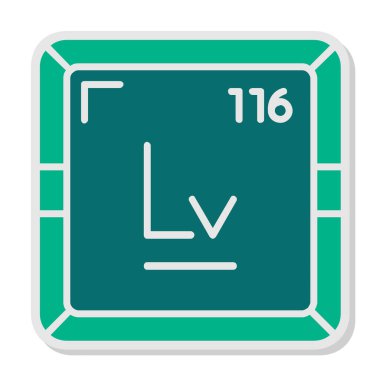 Livermorium chemical element vector illustration            clipart