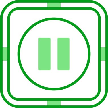 Duraklat düğmesi simgesinin vektör çizimi    