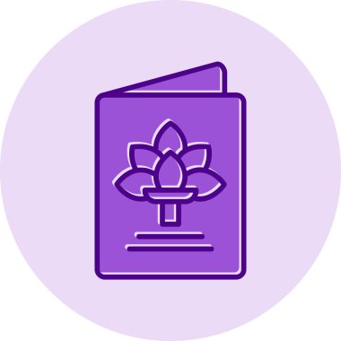 Tebrik kartı simgesi vektör illüstrasyonu