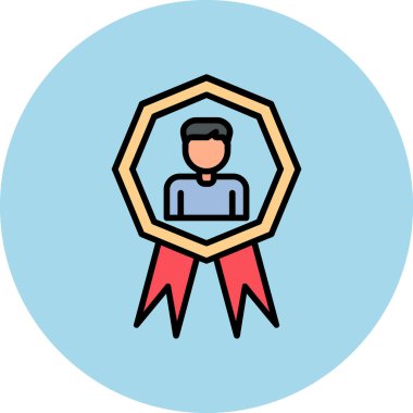 Ayın Çalışanı simgesinin vektör illüstrasyonu