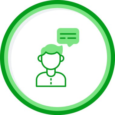 converstation simgesi, vektör illüstrasyonu basit tasarım