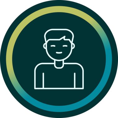  Erkek kullanıcı. Web simgesi basit illüstrasyon