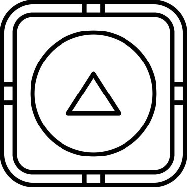 Yukarı Simge Basit Vektör İllüstrasyonu