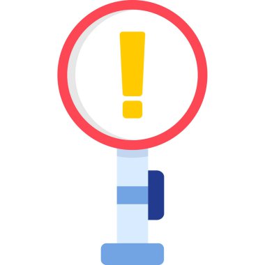 Tehlike işareti simgesinin vektör illüstrasyonu 