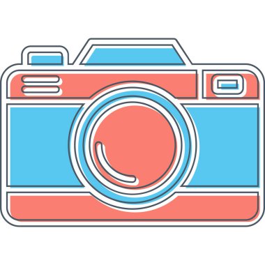 Kamera. Web simgesi basit illüstrasyon 