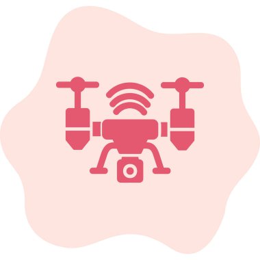 Drone simgesi vektör illüstrasyon tasarımı