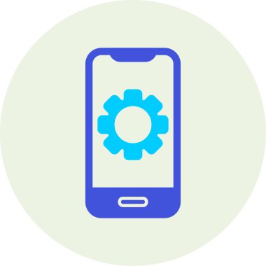 akıllı telefon ayarlama web simgesi vektör çizimi 