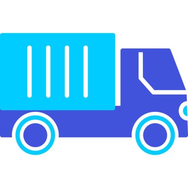 kamyon simgesi, vektör illüstrasyonu basit tasarım