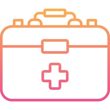 İlk Yardım Kit web simgesi, vektör illüstrasyonu 
