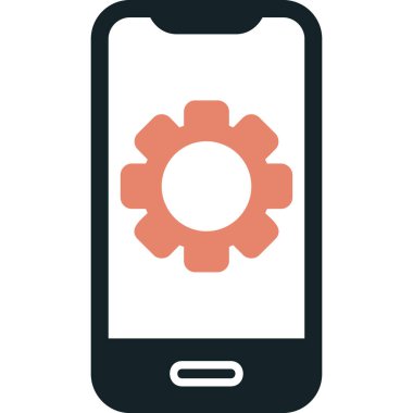 akıllı telefon ayarlama web simgesi vektör çizimi 