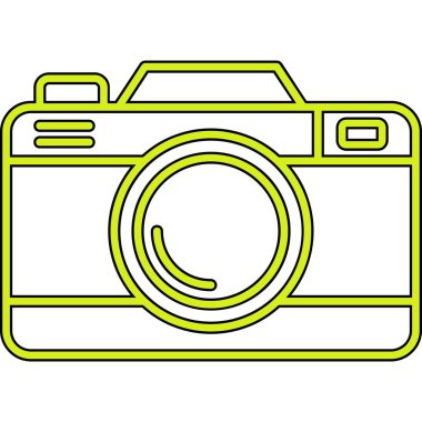 Kamera. Web simgesi basit illüstrasyon 