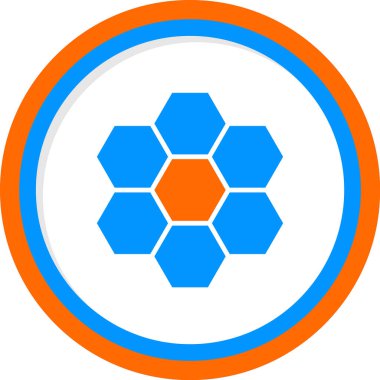 altıgen web simgesi, vektör çizim