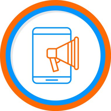 Cep Telefonu Web simgesi vektör illüstrasyonu