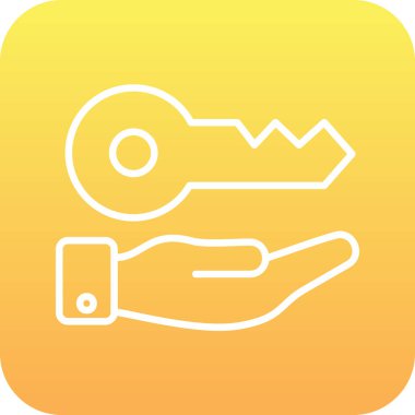 anahtar simgesi, vektör illüstrasyonu basit tasarım